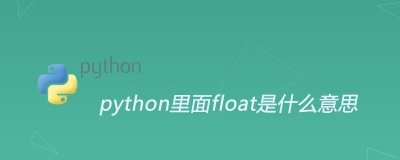 ​python里面float是什么意思