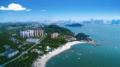 ​汕头北山湾度假村，能游泳能烧烤，市区多路公交直达，免收门票