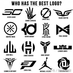 ​NBA球星LOGO大盘点！詹皇霸气科比犀利，杜兰特的最诡异