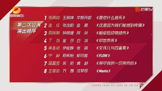 乘风破浪的姐姐最新个人排名（乘风破浪的姐姐第4期）(20)