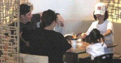 ​林心如一家三口首度同框，餐厅内甜蜜用餐，婚变传闻不攻自破