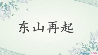 ​东山再起的意思 “东山再起”最早出现什么朝代？